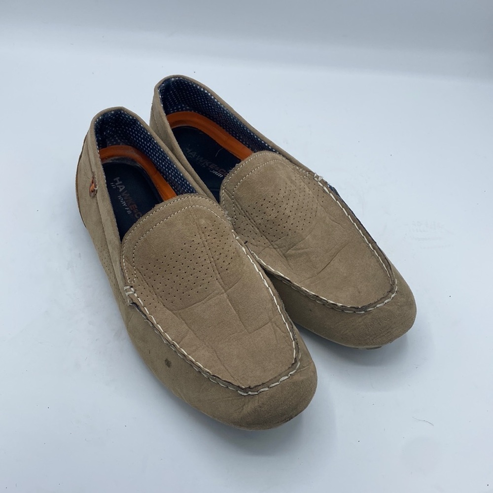 Hawke & Co. Monet Men's Perforated Slip-On Memory Foam Tan Loafer